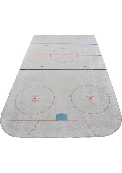 Buz Hokeyi Sahası Digital Baskı Makine Çocuk Odası Halısı 0749 - Yeni - Çok Renkli fırsatları