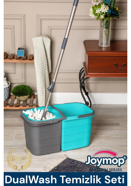Mop Temiz Su ile Kirli Suyu Ayıran Otomatik Temizlik Seti 19 Lt