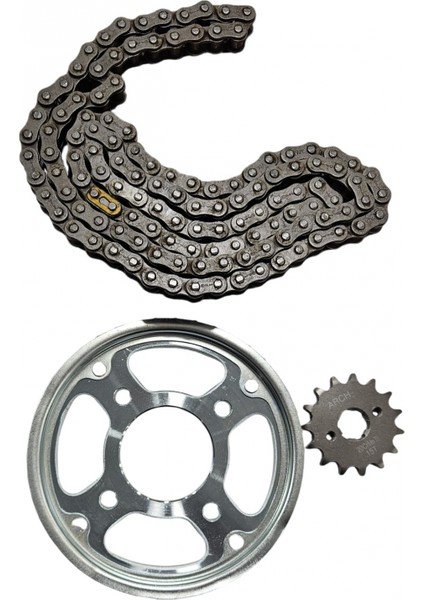 CBF150 Orj Zincir - Arch Dişli Seti Motospartan ( 15T 42T -