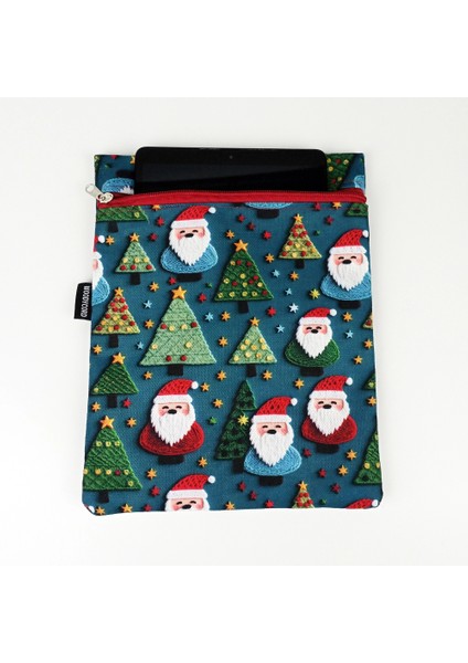 El Yapımı 3D Noel Baba ve Çam Ağacı Kitap ve Tablet Kılıfı (21X27 Cm) modelleri