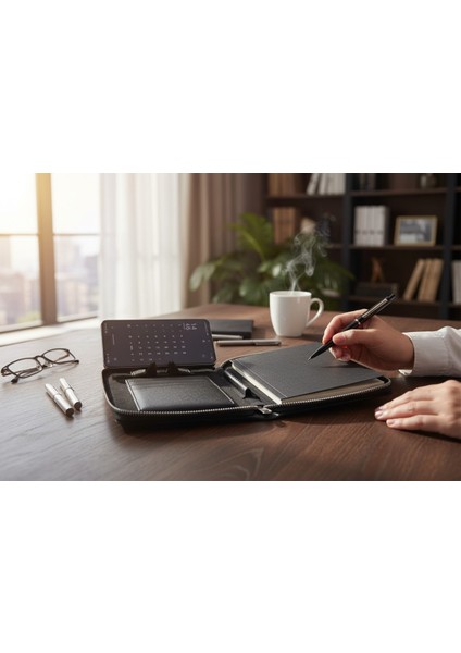 Premium Çok Fonksiyonlu Organizer - Protofolio - Sekreterlik Çanta 15X18 cm