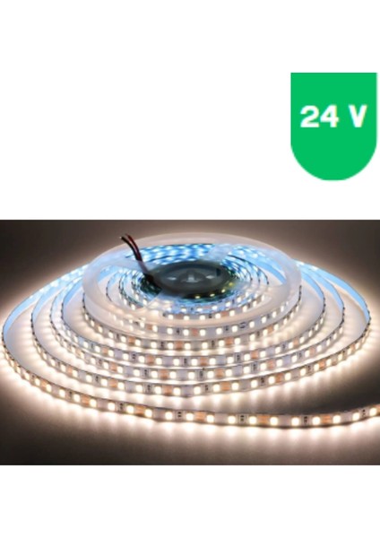 24 Volt 8 mm Pixel 4000 K Naturel Beyaz Iç Mekan 120 Ledli 10 Metre Şerit LED