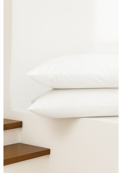 Vevra 2 Li Düz Krem Renk Yastık Kılıfı Pamuklu Kumaş Fermuarlı modelleri