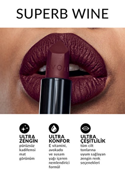 Ultra Mat Ruj İkili Set Mat Görünümde Superb Wine Renkli Dudaklar İçin Konforlu Kullanım modelleri