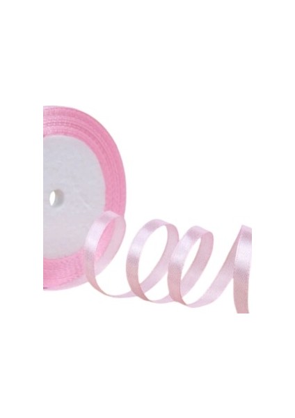 Saten Kurdele 2 cm 10 Metre Açık Pembe