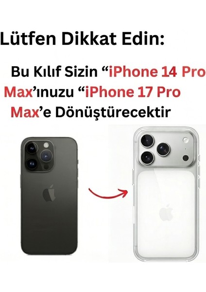 iPhone 14 Pro Max Uyumlu Kılıf 17 Pro Max Görünümlü Magsafe Özellikli Kamera Lens Korumalı Kılıf fiyatları
