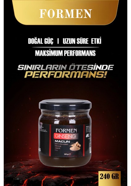 Formen Ginsengli , Çakşır Otlu , Tongkhat Ali , Epimedium2, Panax , Erkeklere Özel Kuvvet Macunu Geç Sert Güçlü Ilişki Atom Macunu Ballı Bitkisel Karışım 240 gr fırsatları