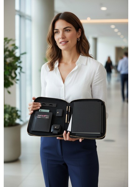 Premium Çok Fonksiyonlu Organizer - Protofolio Sekreterlik Çanta 25X32 cm modelleri