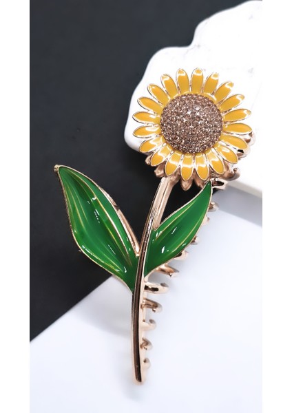 Ayçiçeği Figürlü Metal Mandal Toka