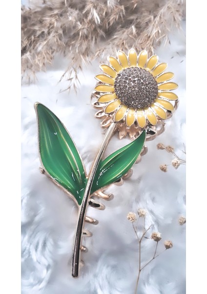 Ayçiçeği Figürlü Metal Mandal Toka modelleri