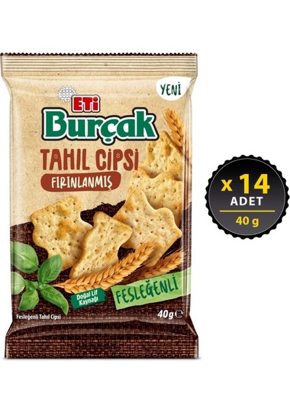 Burçak Fesleğenli Tahıl Cipsi 40 G x 14 Adet