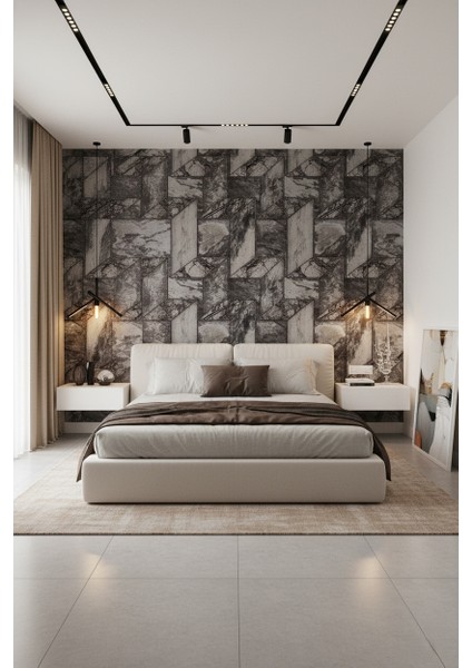 Ithal 16M2 Duvar Kağıdı 3boyutlu Yeni Taş Desen Simli Silinebilir fiyatları