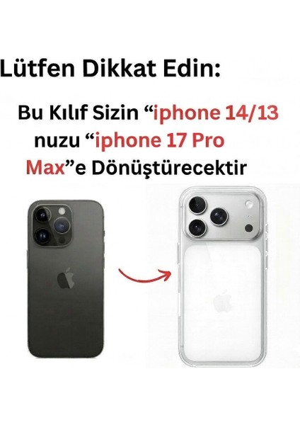iPhone 14/13 Uyumlu Kılıf 17 Pro Görünümlü Magsafe Özellikli Kamera Lens Korumalı Kılıf fiyatları