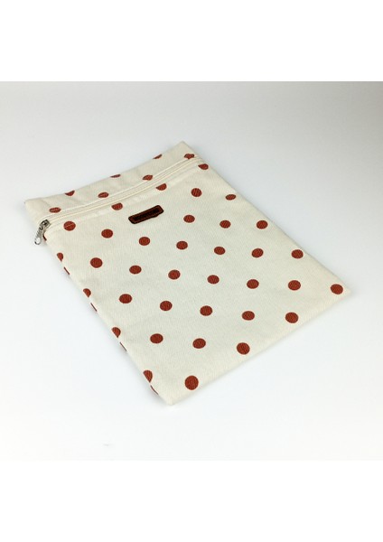 El Yapımı Puantiye Desenli Kitap ve Tablet Kılıfı