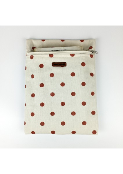 El Yapımı Puantiye Desenli Kitap ve Tablet Kılıfı