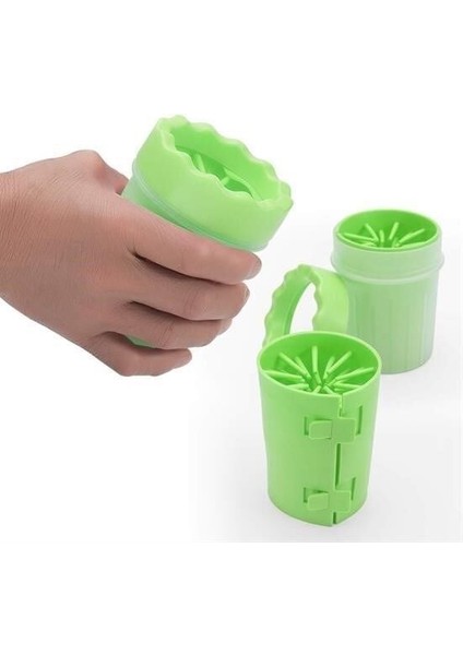 ® Silikon Jel Fırçalı Kedi Köpek Pati Ayak Yıkama Temizleme Kovası (Küçük)