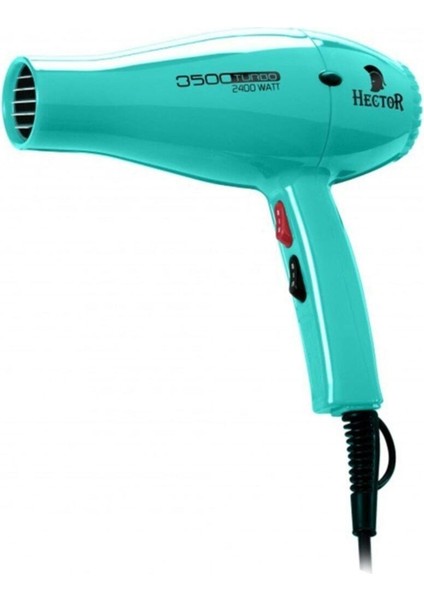 Yüksek Performanslı 3500 Turbo 2400W Fön Makinesi Turkuaz