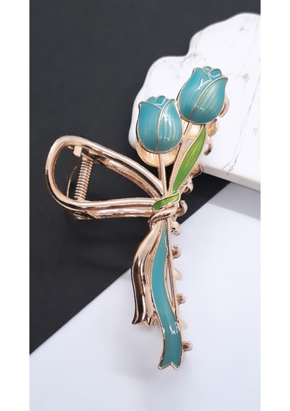 Lale Figürlü Metal Mandal Toka