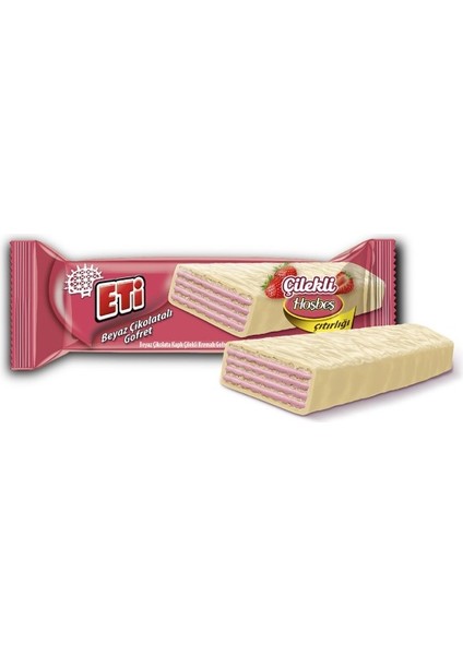 Beyaz Çikolata Kaplı Çilek Kremalı Gofret 29 G x 35 Adet modelleri