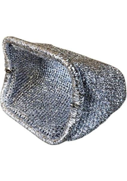 7301 El Yapımı Metalik Burslu Küçük Clutch Çanta / 15 x 27 cm indirimleri