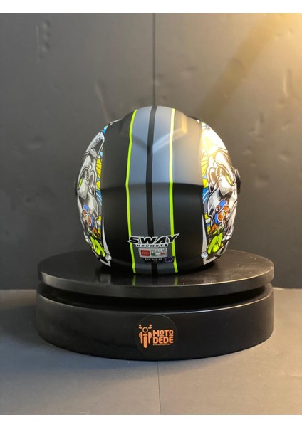 Sw 765 Kong Black Jet (Yarım Açık) Motosiklet Kaskı indirimleri