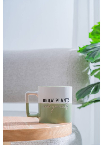 Ruby Porselen Kupa Yeşil - 410 ml