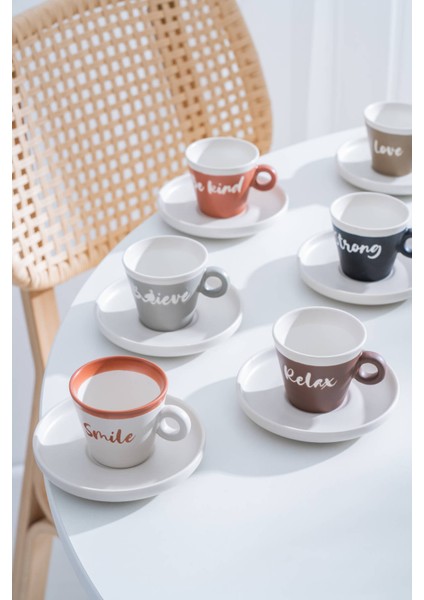 Ruby 6 Kişilik Kahve Fincan Takımı - 100 ml