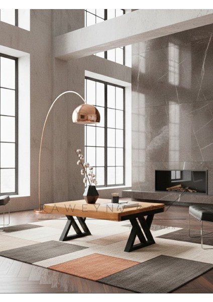 Ventus Doğal Ahşap Orta Sehpa 60X100