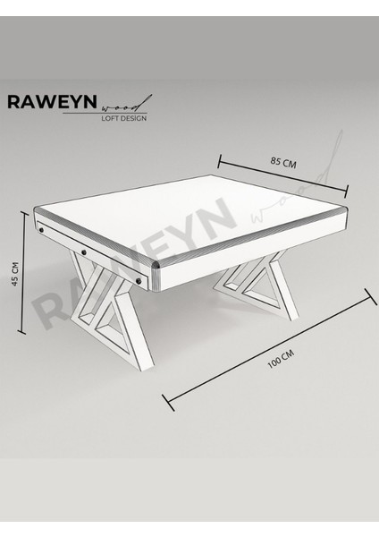 Ventus Doğal Ahşap Orta Sehpa 60X100 fırsatları