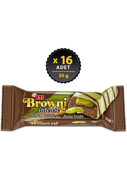 Browni Intense Antep Fıstıklı Kek 35 G x 16 Adet