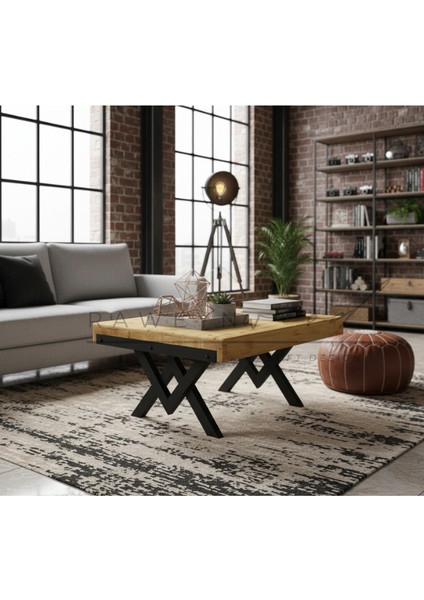 Walnut Doğal Ahşap Orta Sehpa 60X100 fiyatları