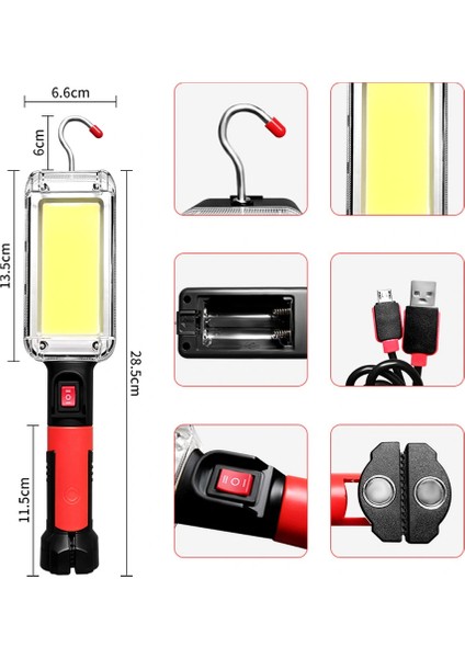 USB Şarjlı Oto Tamirci Çalışma Lambası WT-733