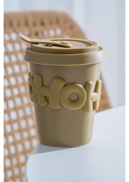 Ruby Silikon Kapaklı Porselen Kupa Yeşil - 380 ml fiyatları