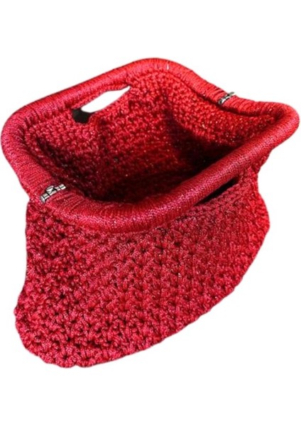 4210 El Yapımı Makrome Ip Burslu Clutch Çanta / 16 x 24 cm fırsatları