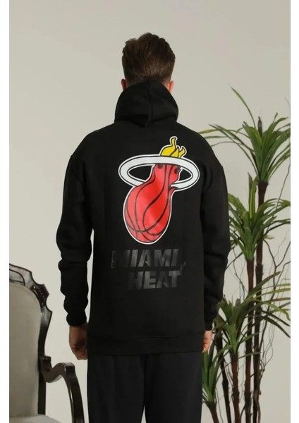 Erkek Oversize Üç Iplik Kapüşonlu Sweatshirt –sırt ve Ön Baskılı, Kanguru Cepli, Rahat Ka fiyatları