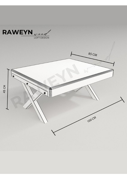 Bıllet Doğal Ahşap Orta Sehpa 60X100 fırsatları