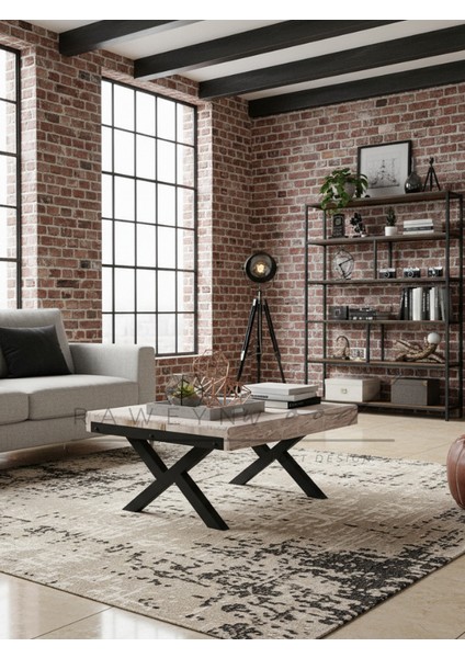 Grop Doğal Ahşap Orta Sehpa 60X100