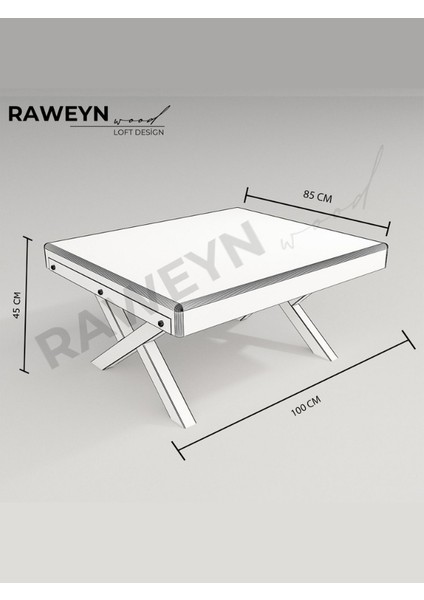 Grop Doğal Ahşap Orta Sehpa 60X100 fırsatları