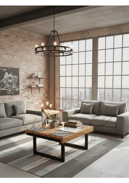 Fest Doğal Ahşap Orta Sehpa 60X100