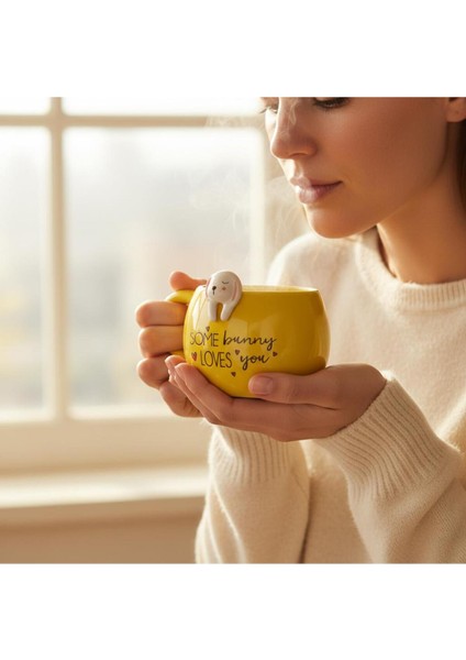 3D Sarkan Sevimli Hayvan Figürlü Seramik Kupa