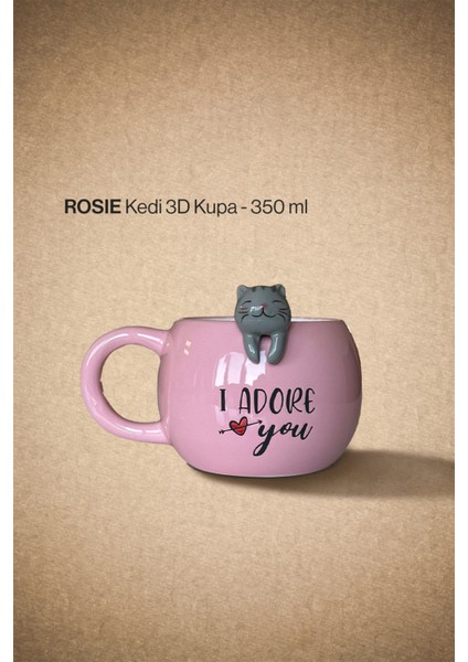 3D Sarkan Sevimli Hayvan Figürlü Seramik Kupa modelleri