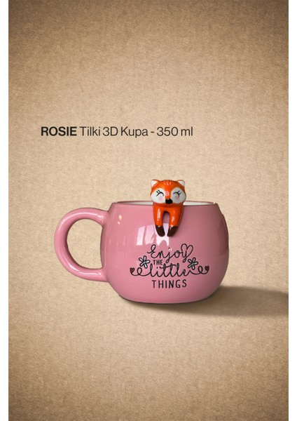 3D Sarkan Sevimli Hayvan Figürlü Seramik Kupa modelleri