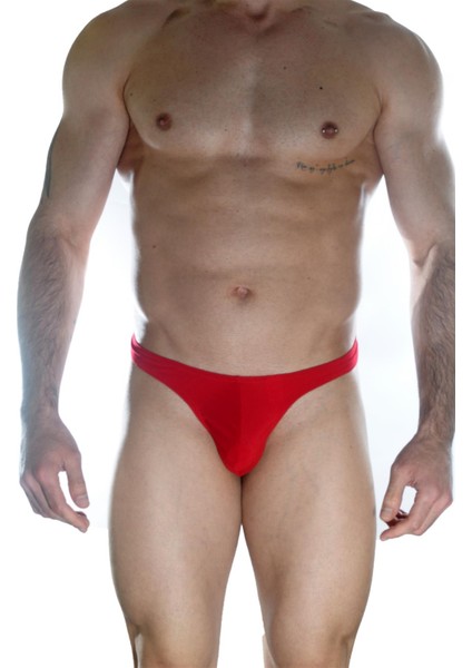 Erkek Arkası Metalli Kırmızı Tanga Çamaşır modelleri