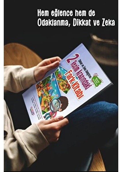 İki Resim Arasındaki Fark Kitabı 80 Sayfa Dikkat ve Zeka Geliştiren 3+ Yaş İçin