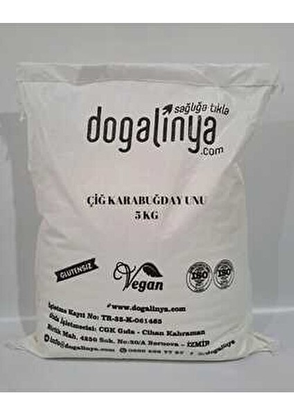 Glutensiz Çiğ Karabuğday Unu 5 kg Vegan ve Koruyucu Katkı İçermeyen Özellikte fiyatları