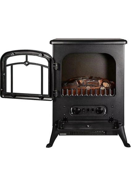 Elektrikli Şömine - 1850W Alev Efektli Dekoratif Soba Isıtıcı Fan fırsatları