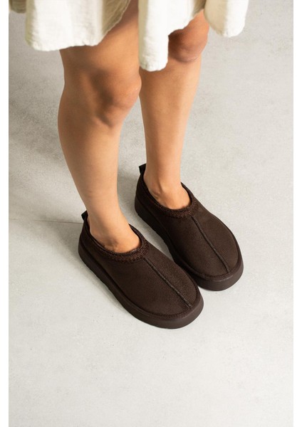 Süet Içi Kürklü Düz Taban Sabo Kışlık Kadın Terlik TZZ modelleri