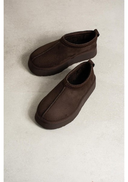 Süet Içi Kürklü Düz Taban Sabo Kışlık Kadın Terlik TZZ fırsatları