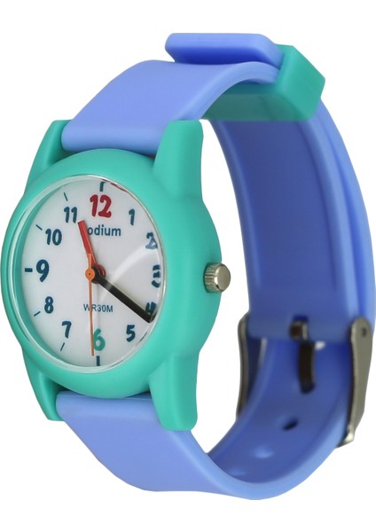 Çocuk Kol Saati Su Geçirmez Rodium Analaog (2213) (Mavi-Yeşil) modelleri