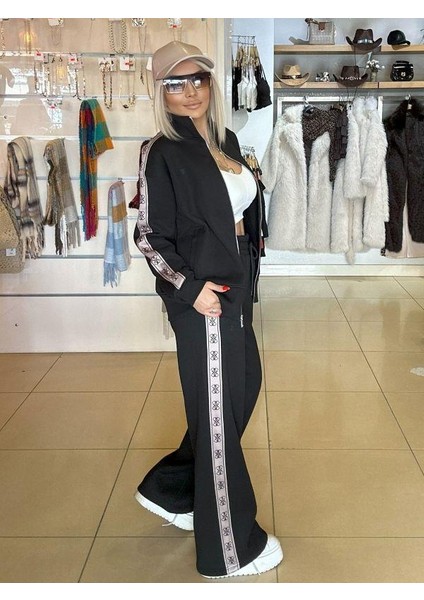 2002 Yan Şeritli Eşofman Takımı Siyah modelleri